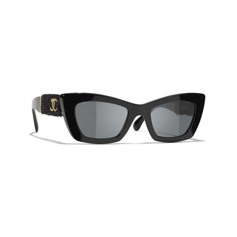 chanel cat sunglasses|chanel sunglasses with clear sides.